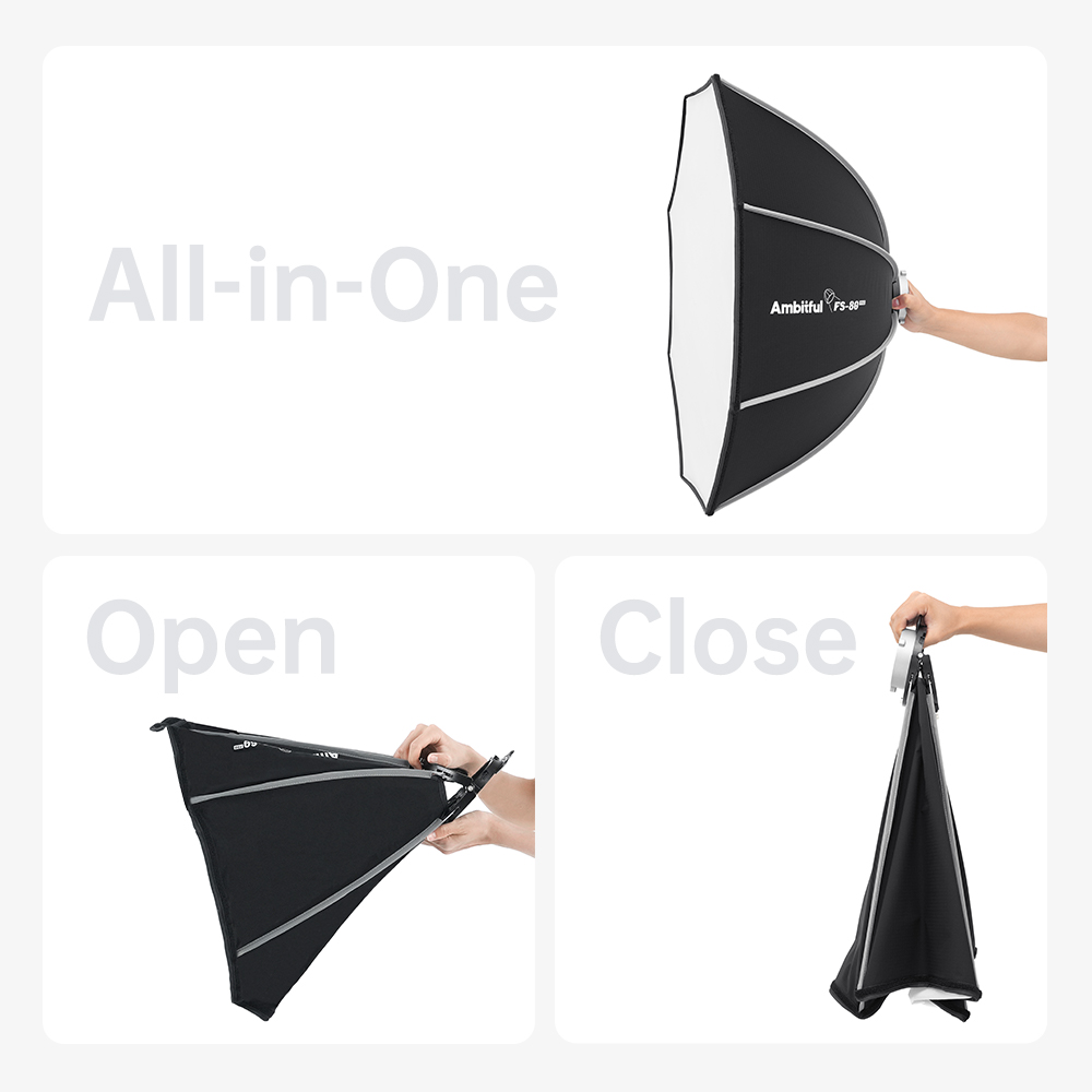 AMBITFUL FS60PROII Fast Setup  - Photography Studio Lighting Set Up review and price