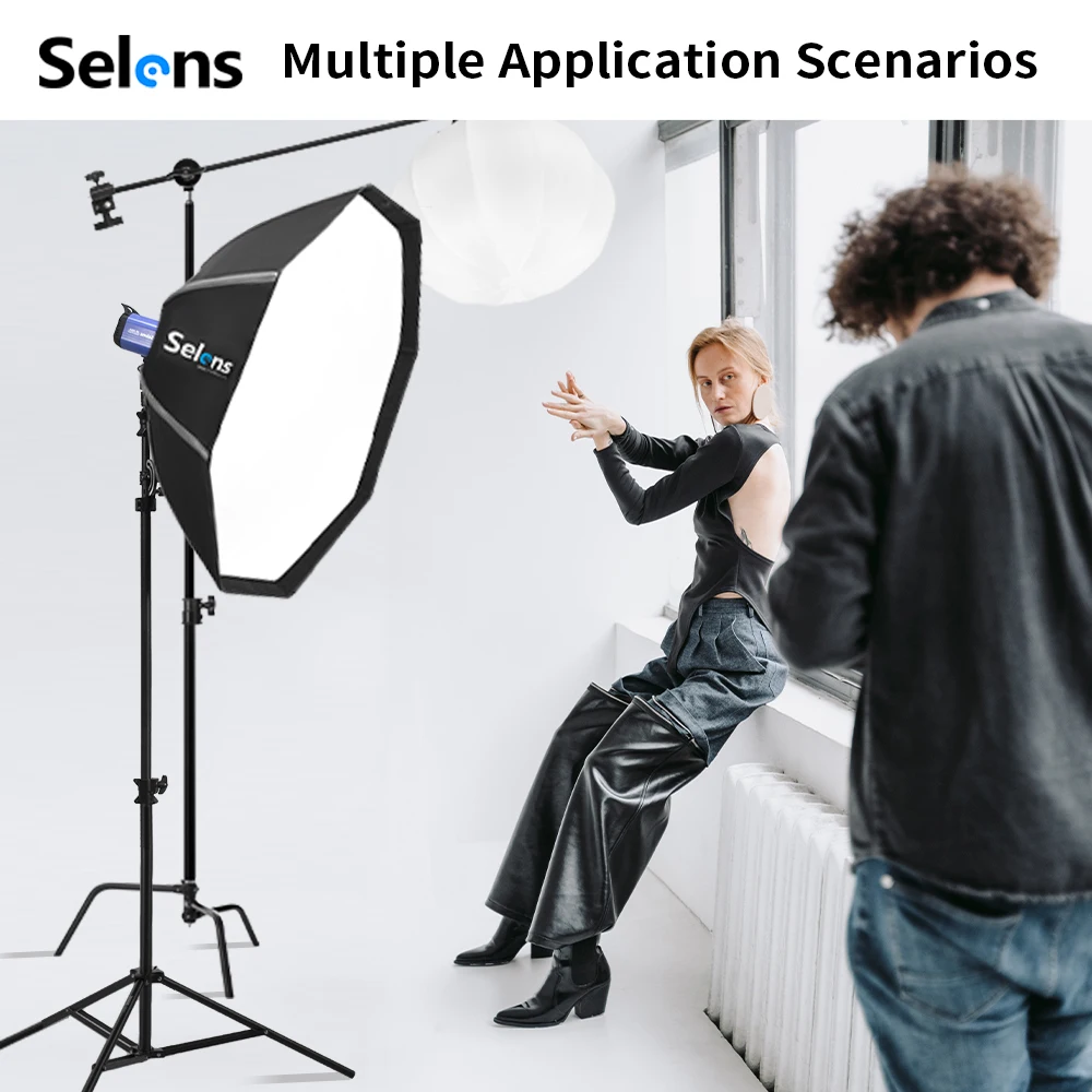Selens 82/105cm Umbrella Softb - Photography Studio Lighting Set Up review and price
