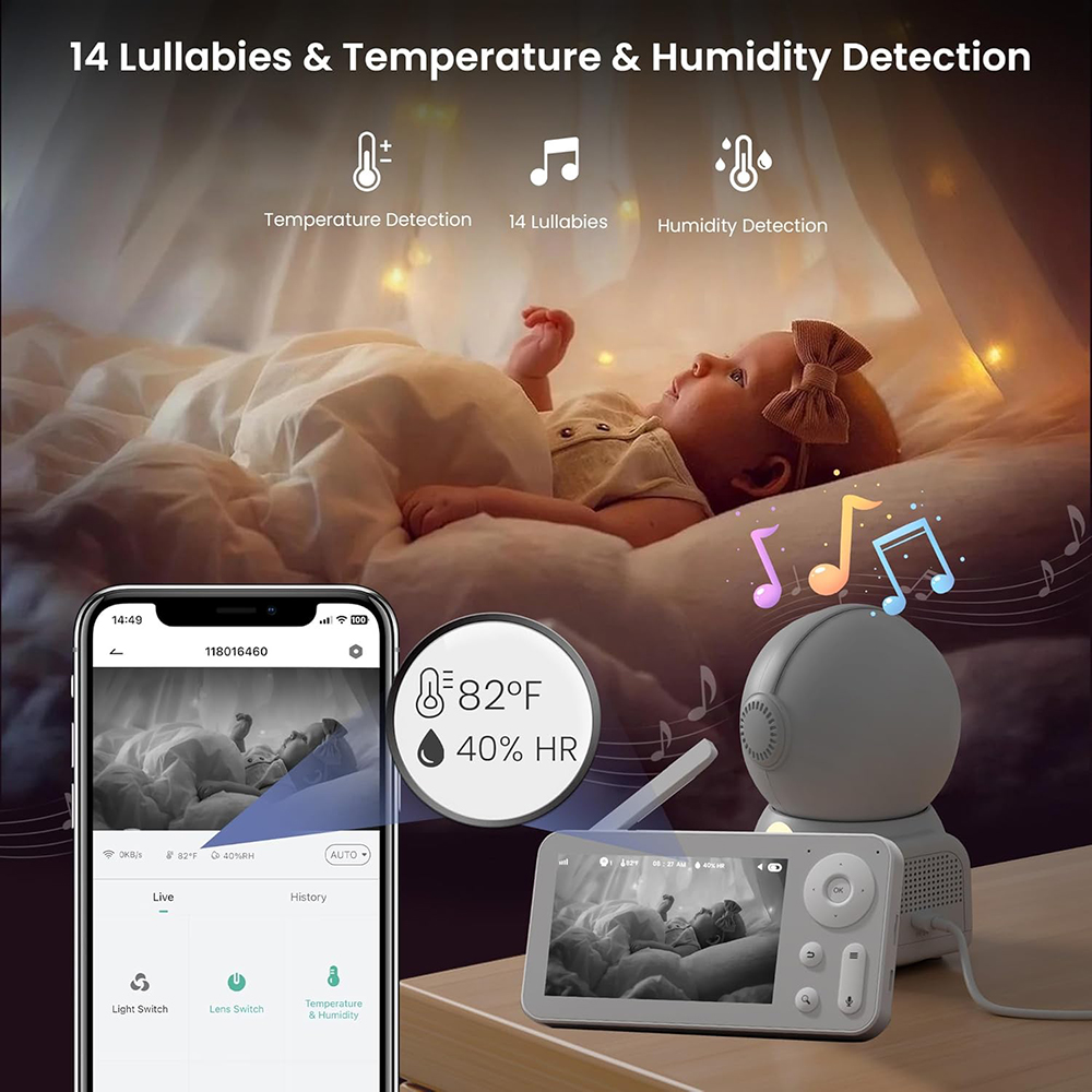 2K Baby Monitor with 2 Cameras - Photography Lighting With Umbrella review and price
